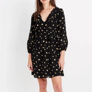 Madewell Tie Waist Mini Dress in French Daisies